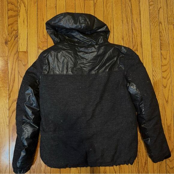 ALL SAINTS Spitalfields Men's Wool and Faux Leather Down Filled Parka Size XL - Picture 9 of 9